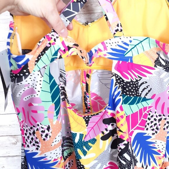 California Waves Tankini 22/24 Swim Top Tropical 261 - Picture 4 of 7